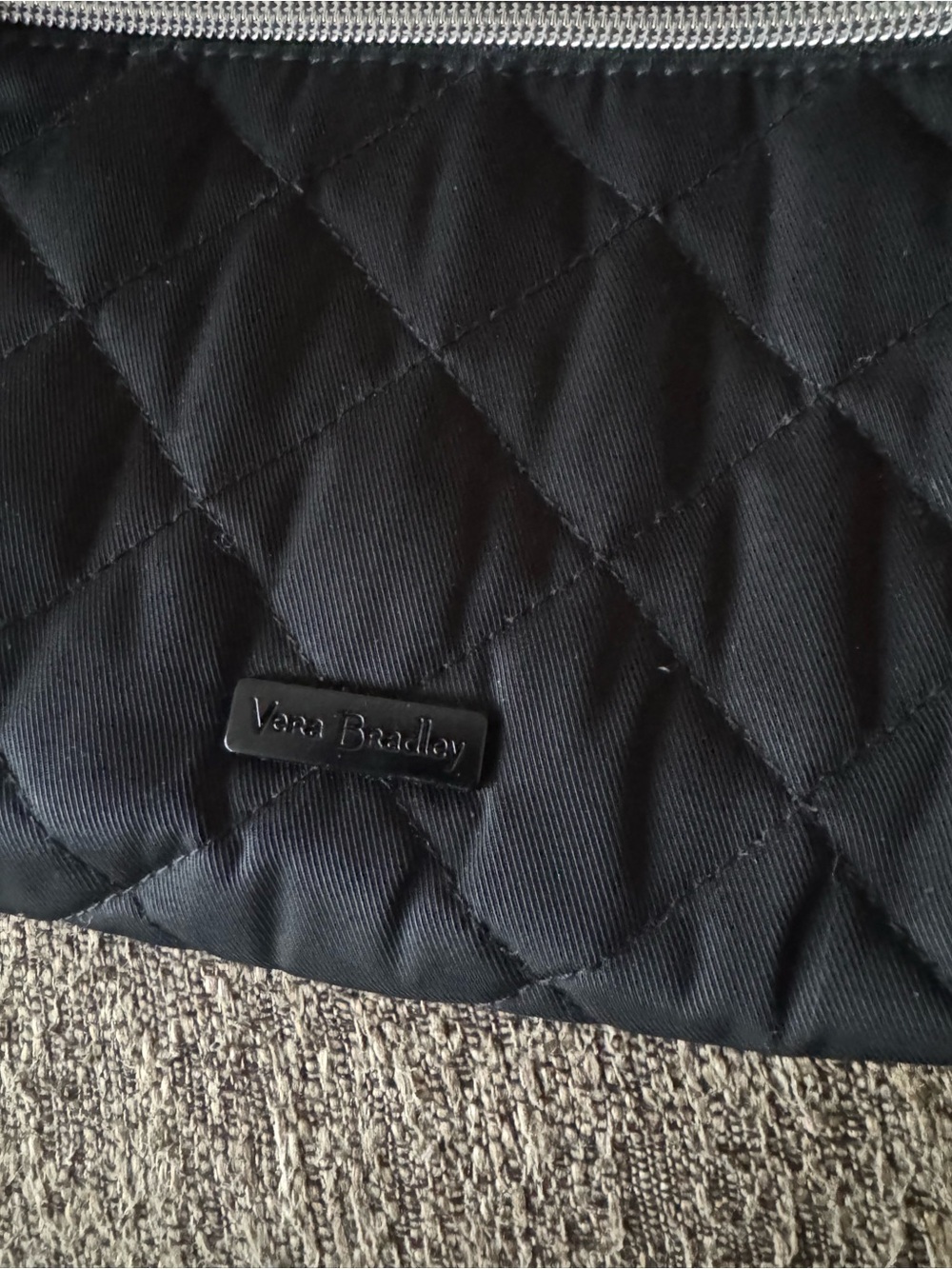 Vera Bradley Black Quilted Zip Pouch Crossbody - Picture 3 of 10